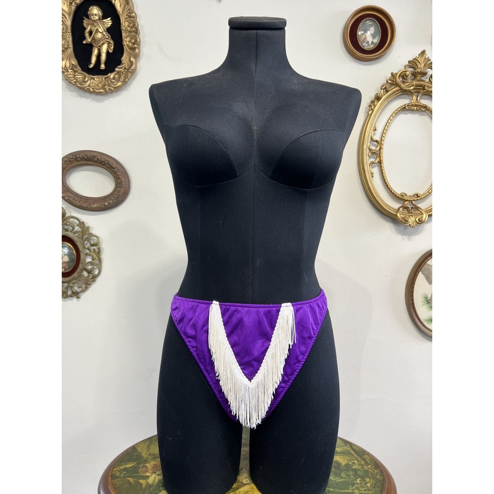 Vintage Purple Western Fringe Men's Thong Underwear One Size Fits All